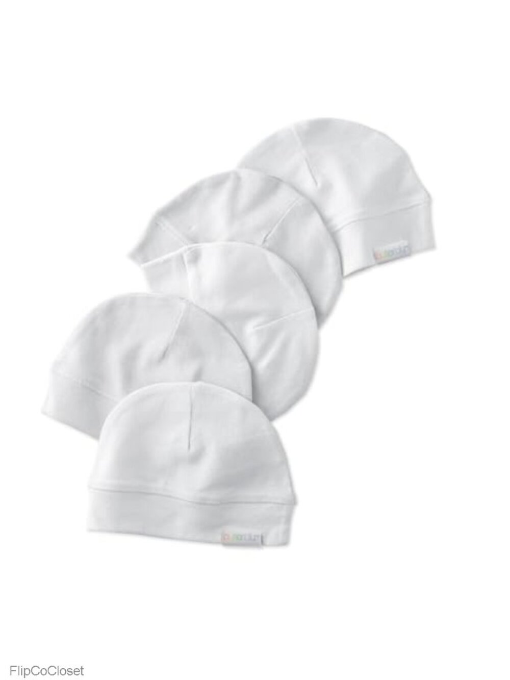 5-Pack 100% Organic Cotton Baby Beanie Hats Newborn Infant Caps